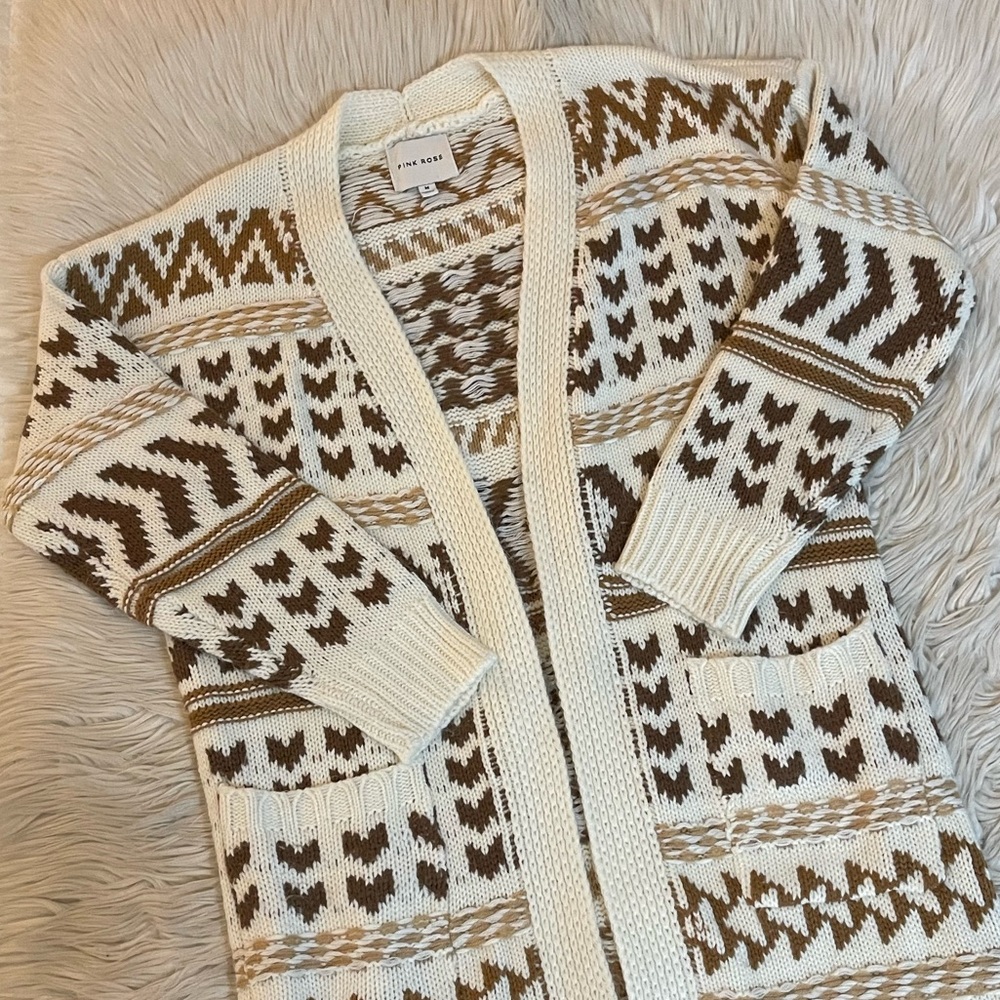 PINK ROSE | Long Cardigan